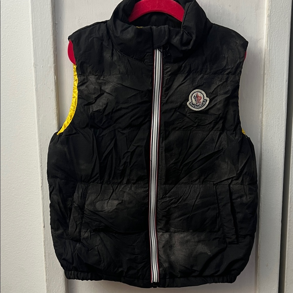 Moncler Black Jacket with Logo Patch